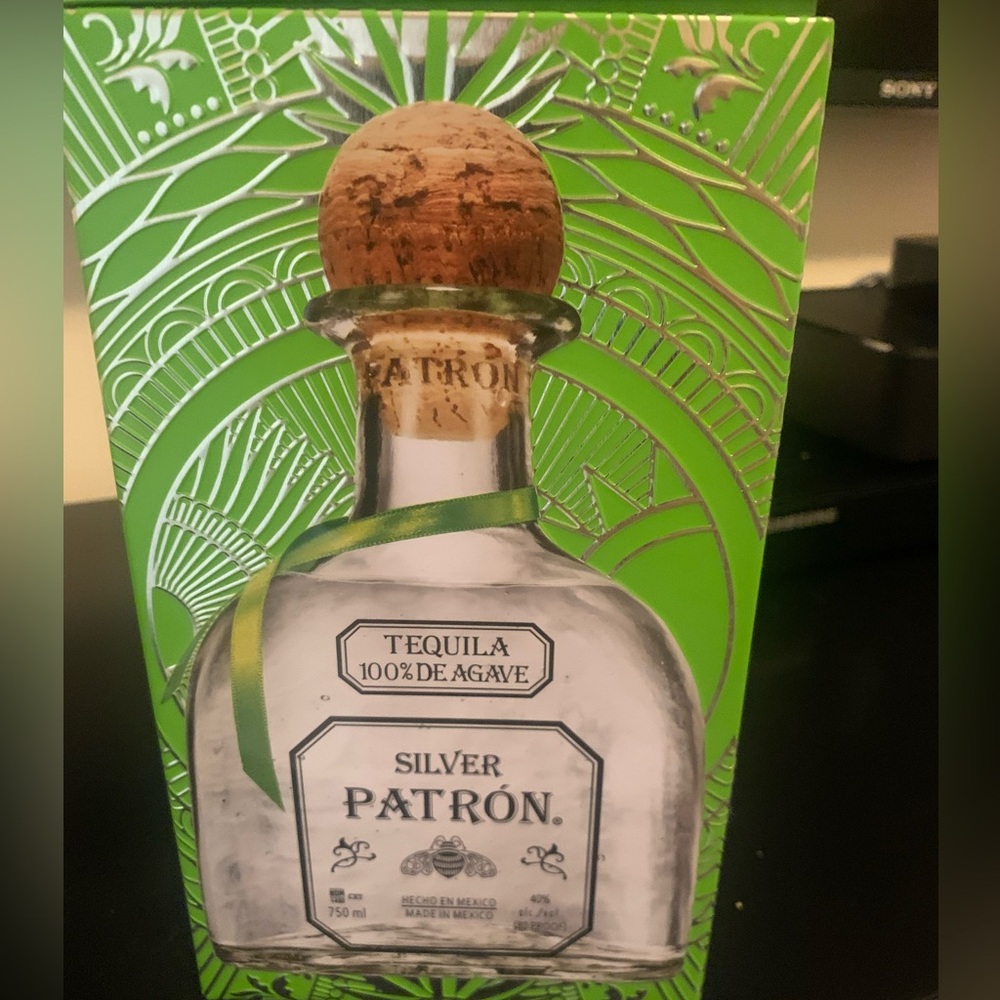 Patron Silver Tin Box and Empty Bottle - Picture 4 of 7